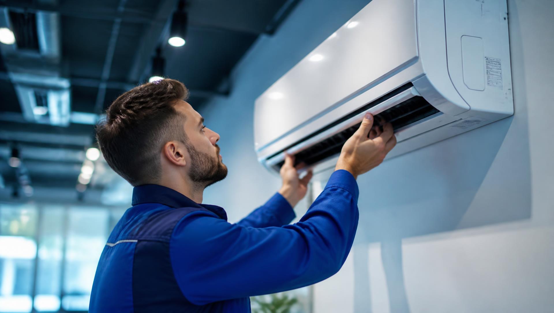 Técnico da Temppstar instalando ar-condicionado split